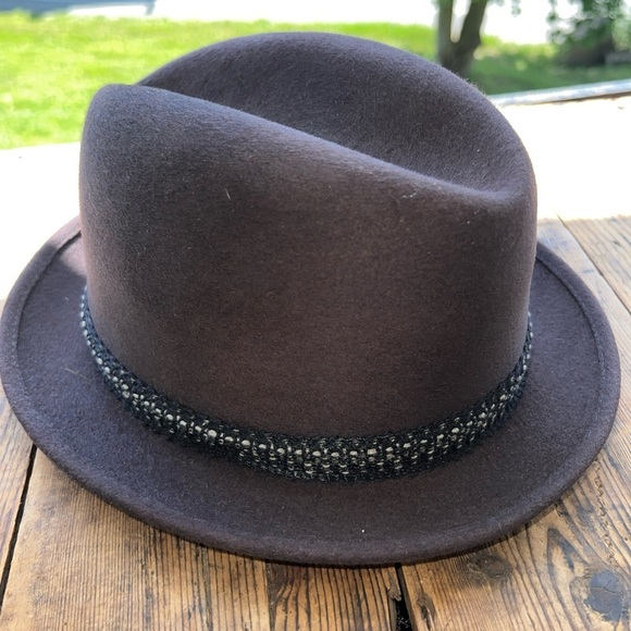 Vintage Washburn Water-Way Felt Finish Mens Wool Fedora Hat 6 3/4 - Picture 2 of 6